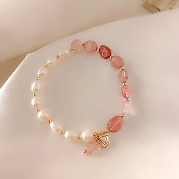 

2020 New Cute Pearl Crystal Bracelet for Women Fashion Charm Bracelet Jewelry Korean Jewelry Gold