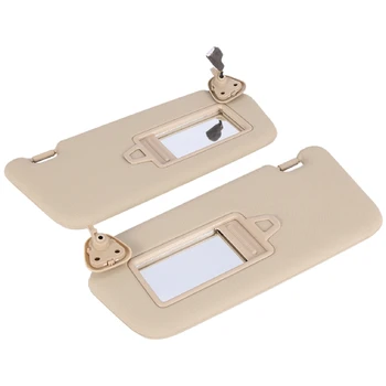 

Car Beige Sun Visor with Makeup Mirror Sunshade Assembly 85210-1E361XU 85210-1E360XU for Hyundai Accent 2006-2010