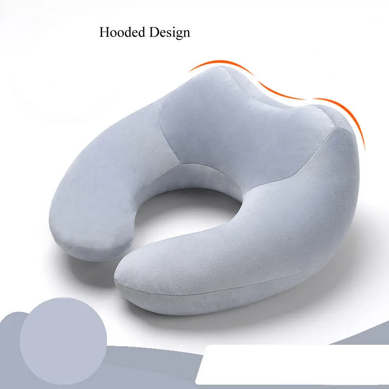 11(Hooded Design) Мягкая u-подушка с капюшоном, подушка для шеи, твердая серая хлопковая подушка с гранулами, текстиль, домашний самолет, автомобильные аксессуары для подушек - Цвет: 11(Hooded Design)