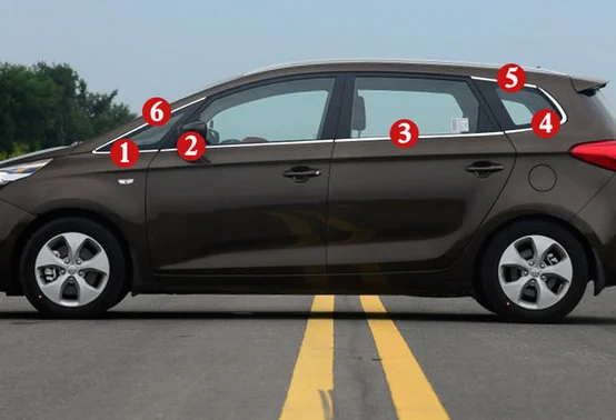Отделка окна автомобиля из нержавеющей стали для kia carens 2013 kia rondo - Цвет: 12 pcs trims