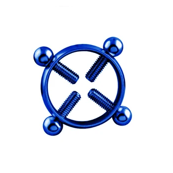 

Titanium Round Fake Non-Piercing Nipple Ring Shield Jewelry Nickel-Free Electroplated Milk Ring Clamp