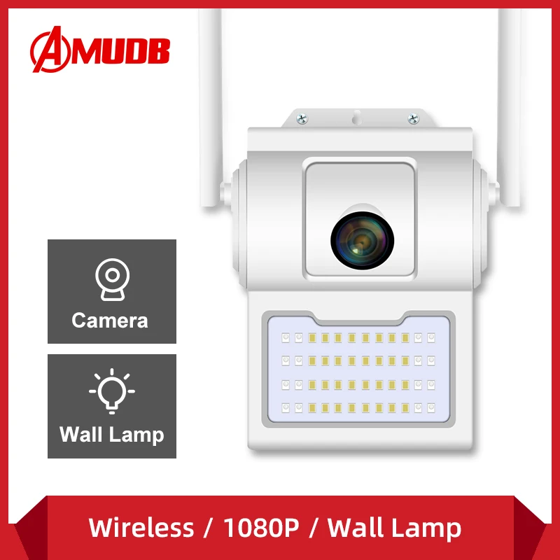 Наружная камера видеонаблюдения AMUDB 1080P 2 4G WiFi ночного видения светодиодный ным