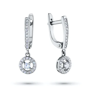 

Earrings in white gold with diamonds
