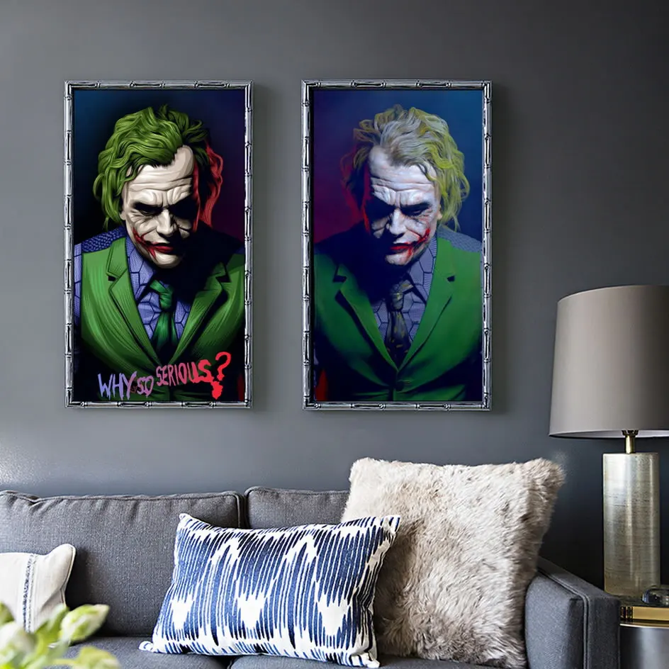 Joker 2019 хоакином Фениксом Хит Леджер Dc фильмы-Комиксы настенная живопись Печать на