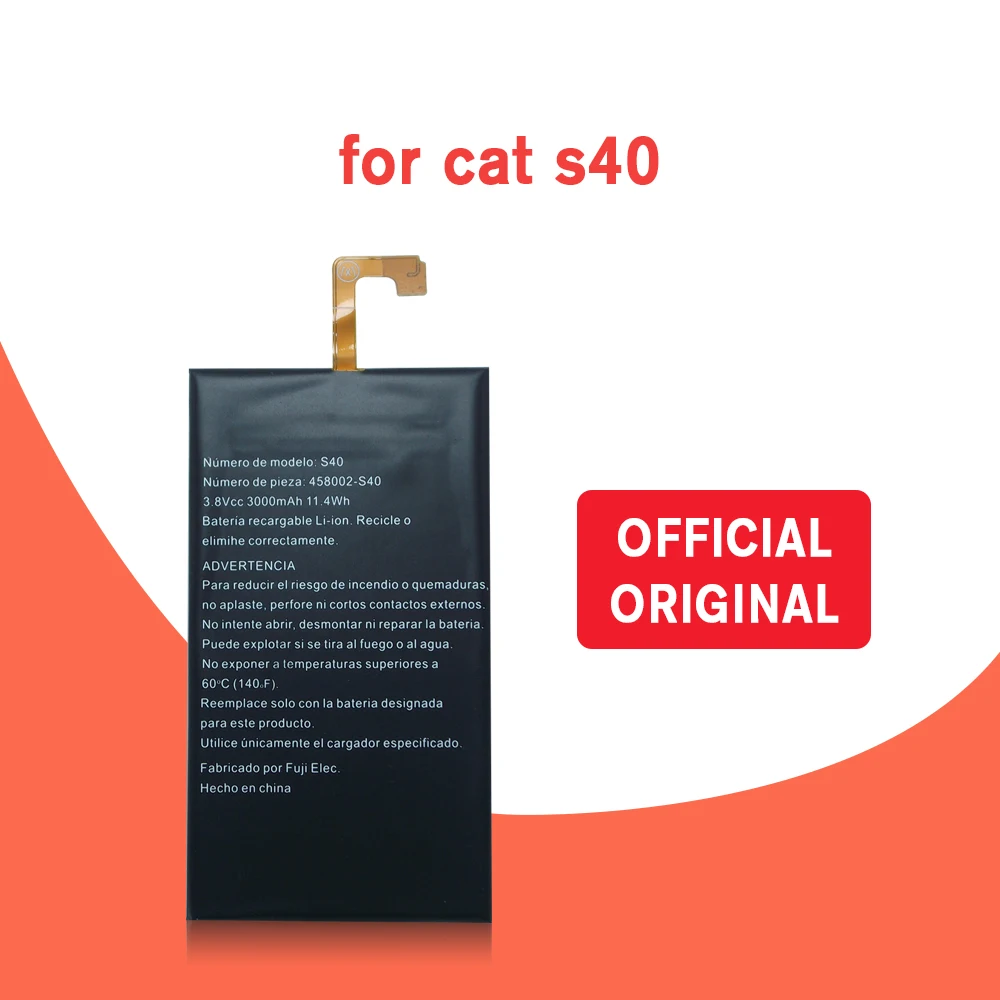 100% оригинал 3000Ah батарея Замена для CAT S40 458002 батареи Bateria +