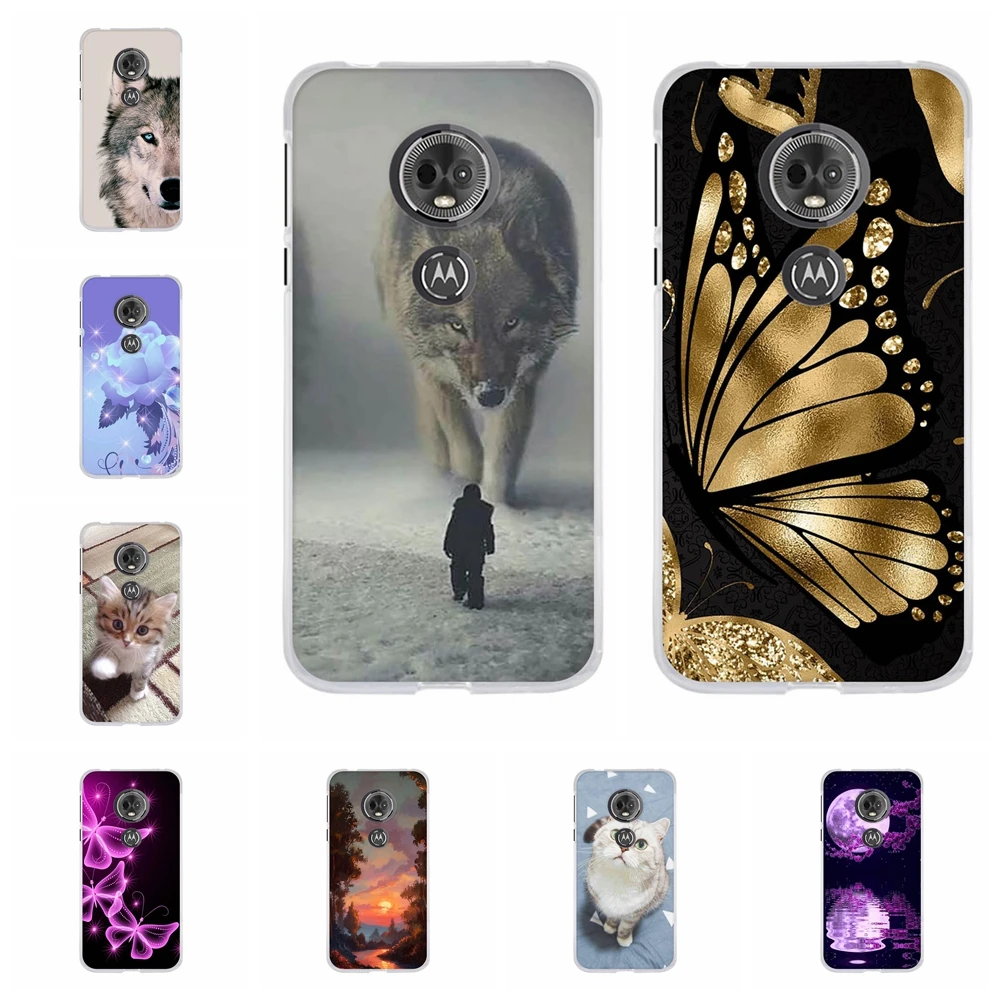 Cute Case For Motorola Moto E5 / E (5th Gen) Cover Funda Silicone Cartoon Print G6 Play Bumper 5.7&quot | Мобильные телефоны и
