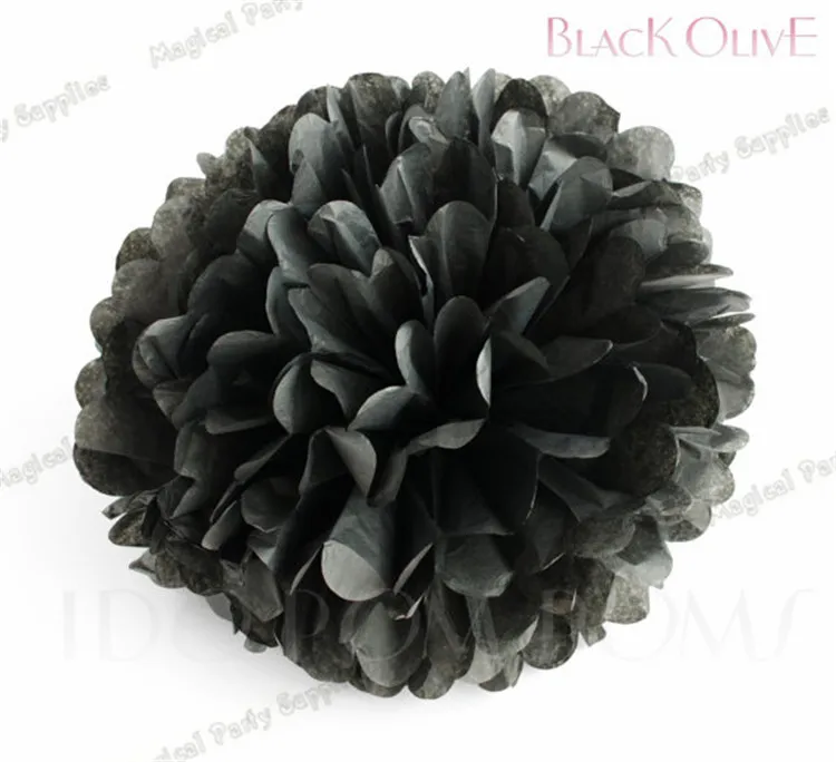 1 Набор смешанные золотые черные белые вечерние тканевые Pom Poms бумага фонарь