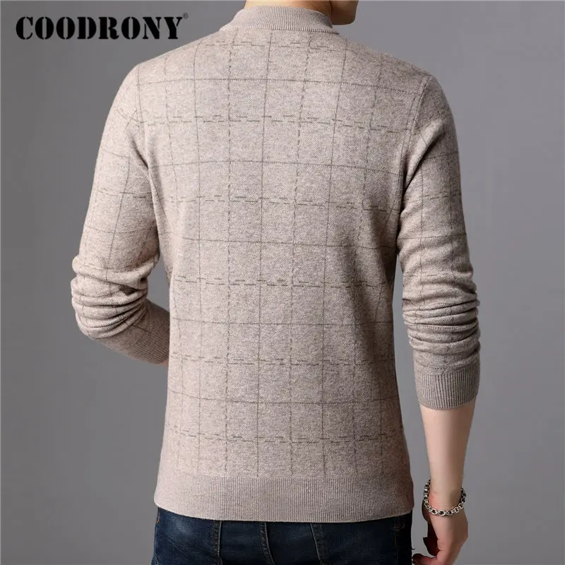 COODRONY Brand Sweater Men 100% Merino Wool Pullover Men Thick Warm Winter Sweaters Soft Cashmere Casual Plaid Pull Homme 93026 COODRONY Brand Sweater Men 100% Merino Wool Pullover Men Thick Warm Winter Sweaters Soft Cashmere Casual Plaid Pull Homme 93026