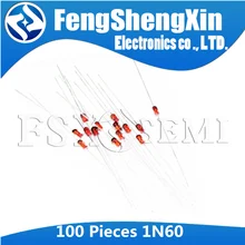 100 шт./лот 1N60 1N60P диод Шоттки Германий ТВ Радио FM Обнаружение