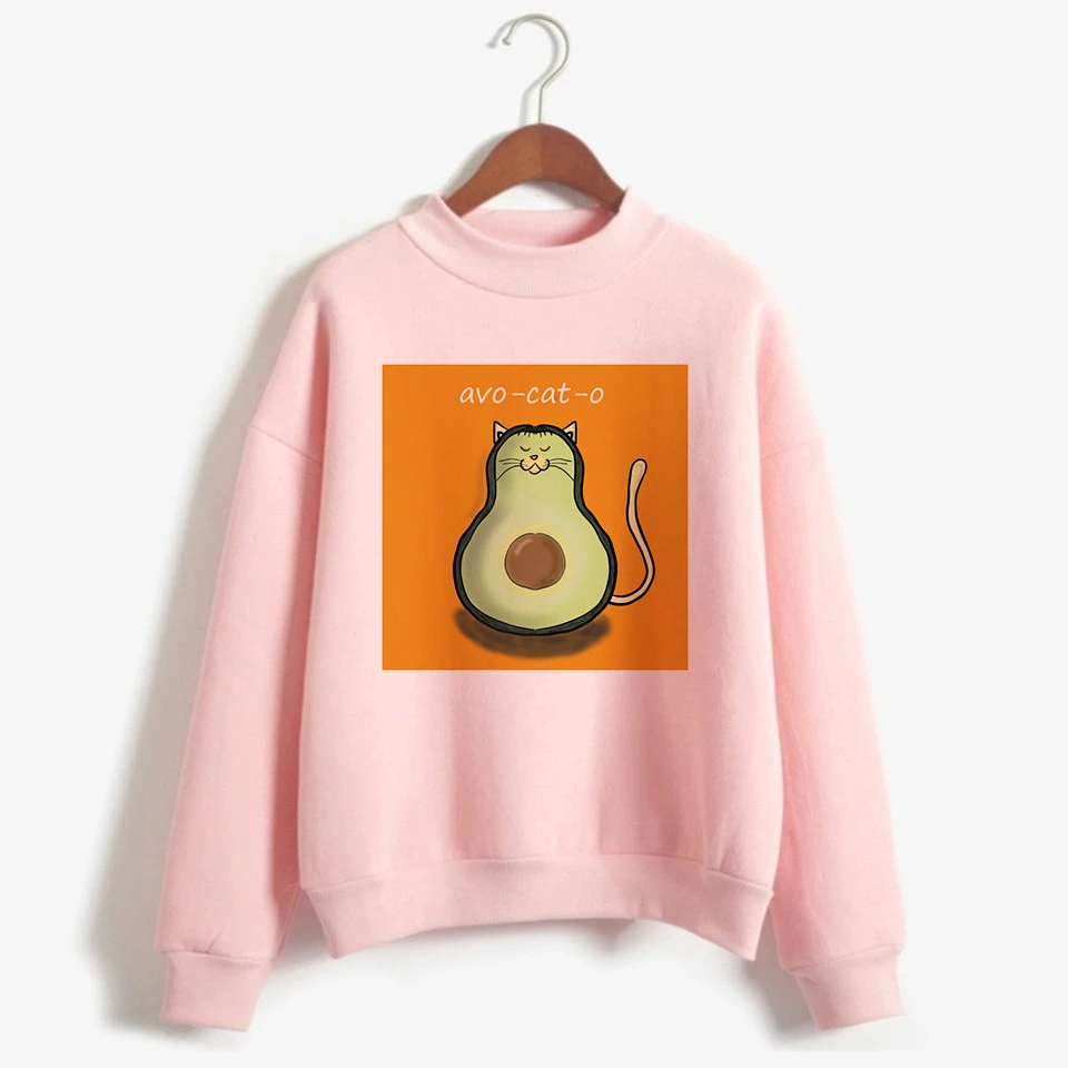 Новинка Kawaii авокадо маленький свежий Harajuku Толстовка для женщин Осень зима Ullzang 90s