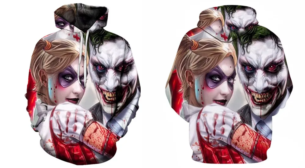 Pennywise 3D Джокер Толстовка Мужская и Женская пуловер Толстовка Sudadera Hombre Повседневная брендовая спортивная одежда