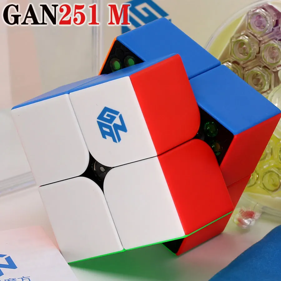 

Magic cube puzzle GANCUBE magnetic magnet GAN 251 M 2x2x2 2x2 stickerless GAN251 M Professional speed cube