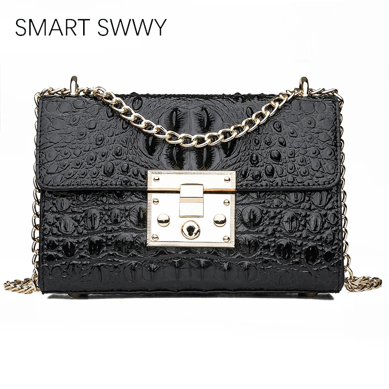 

Luxury Handbags Women Bags Designer High Quallity PU Leather Shoulder Bags Fashion Alligator Crossbody Bags For Women 2019