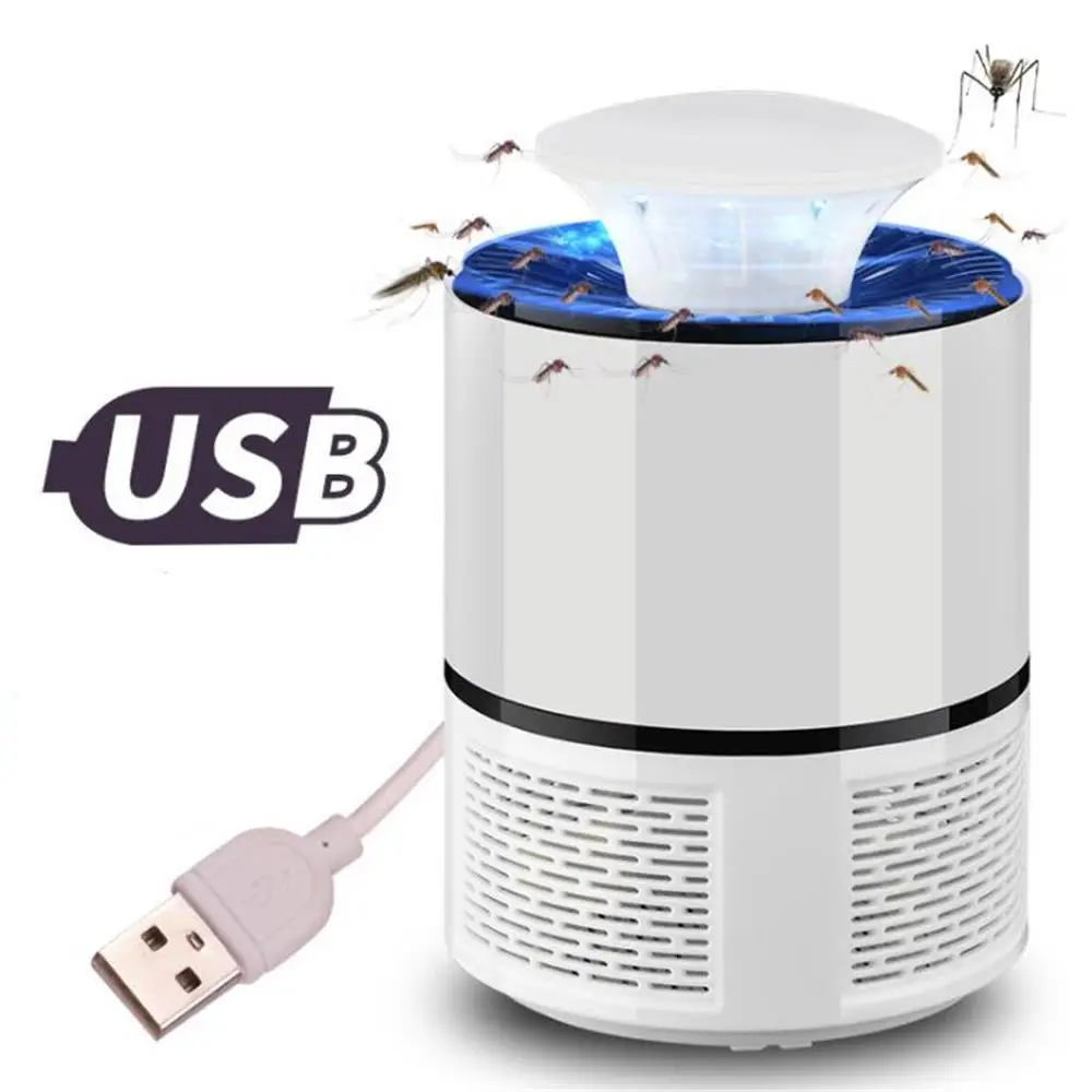 Бесшумная лампа для уничтожения комаров, светодиодный светильник для домашнего использования от насекомых, фотокаталитический прибор для уничтожения комаров, бесшумная USB лампа для уничтожения мух
