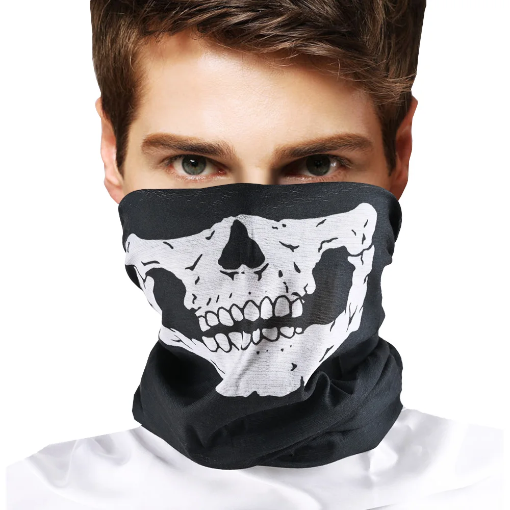 Zacro, новая мода, велосипедная маска с черепом, полумаска для лица, шарф-призрак, многофункциональная, для шеи, теплая, эластичная, дышащая маска для велосипеда