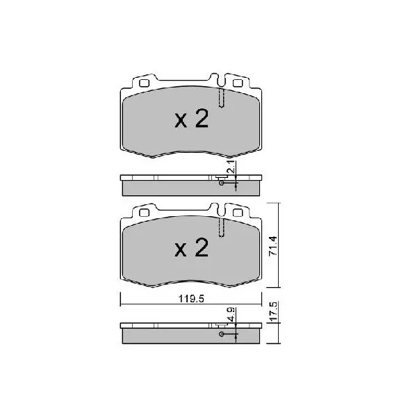 Колодки тормозные дисковые MERCEDES-BENZ SLK-Series AISIN bpmb