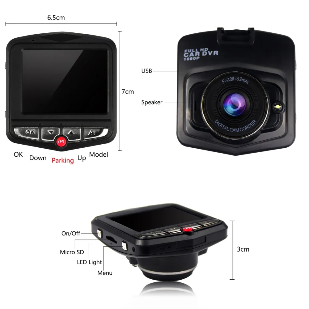 Мини Full HD 1080P цифровой видео цифровой видеорегистратор для автомобиля тире камера Авто регистратор обнаружения движения g-сенсор Автоматический Фиксатор