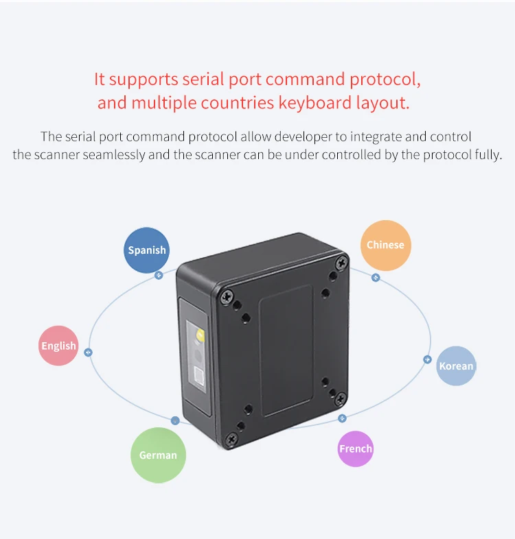 usb rs232 rs485 ttl wiegand leitor de código de barras ep2600