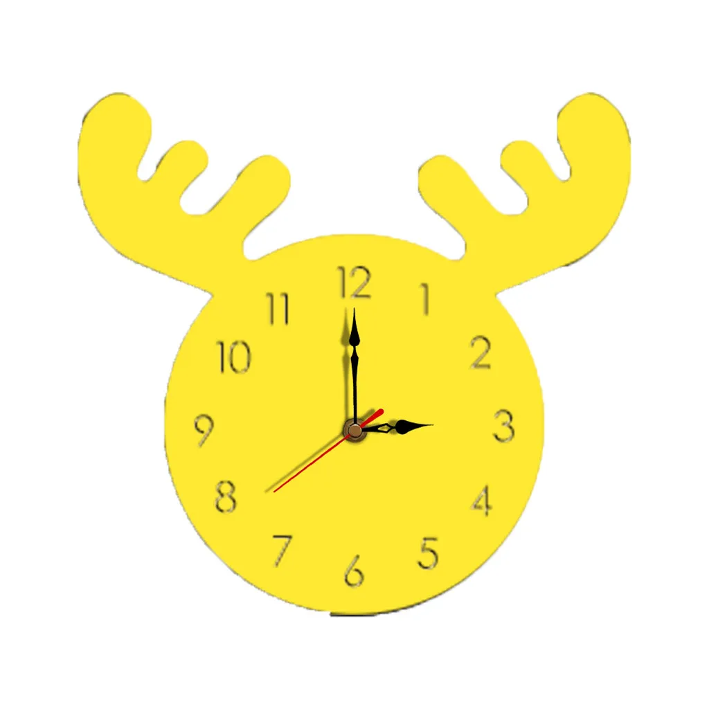 Горячая скандинавские 3D DIY настенные часы современный дизайн Saat Reloj De Pared Elk дизайнерские часы Гостиная Деревянные часы настенные часы