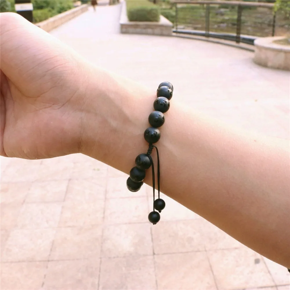 Reikinn-Six-True-Words-Matte-Black-Agate-with-Dragon-Carved-Charm--Prayer Beads-For-Man-Natrual-Stone-Handmade-Dropshipping-BRL002(9)