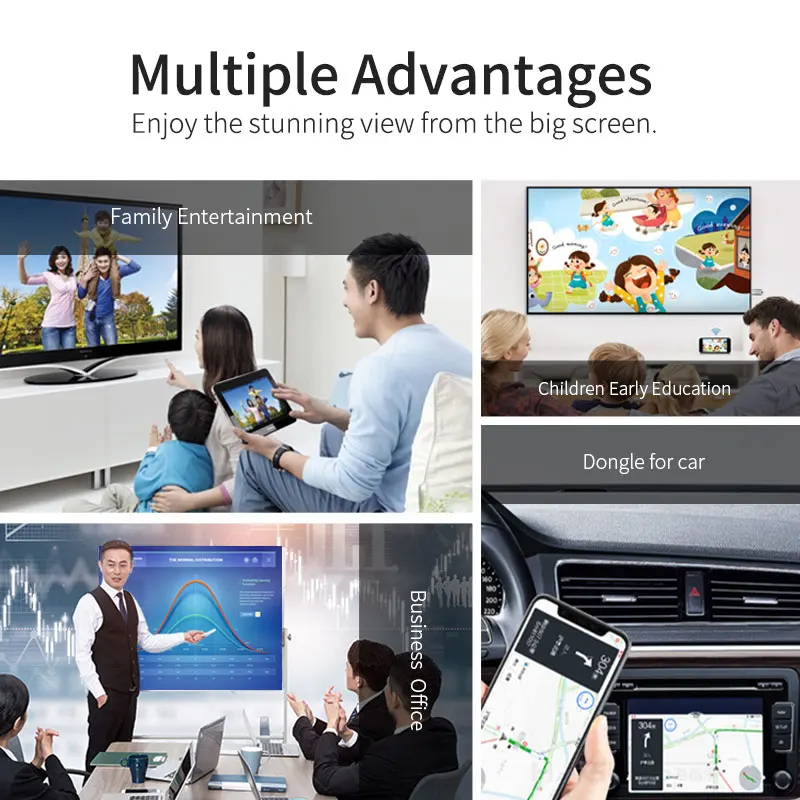 GGMM Upgraded TV Stick Dual Band 5G Wireless Display Dongle 4K HD Wireless HDMI Wifi USB Adapter Re