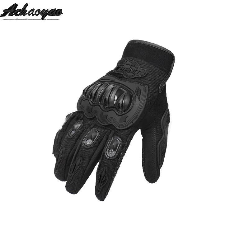 Зимние мотоциклетные перчатки для верховой езды и летние Guantes moto Luvas Guantes moto s Защитное снаряжение для мотокросса Racing moto cicleta - Цвет: black