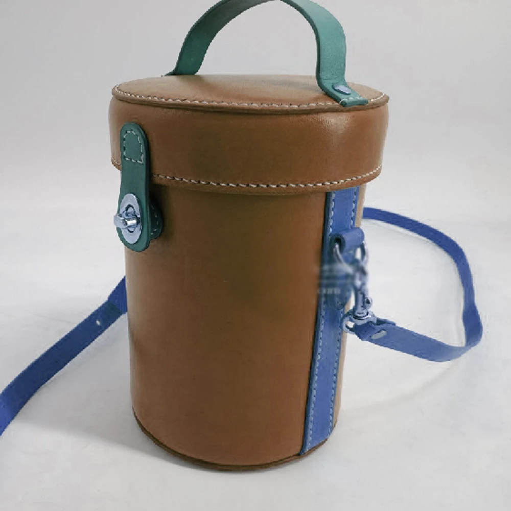 Diy Leather craft small bucket shoulder bag sewing pattern 12.5x18cm 500gsm kraft paper template