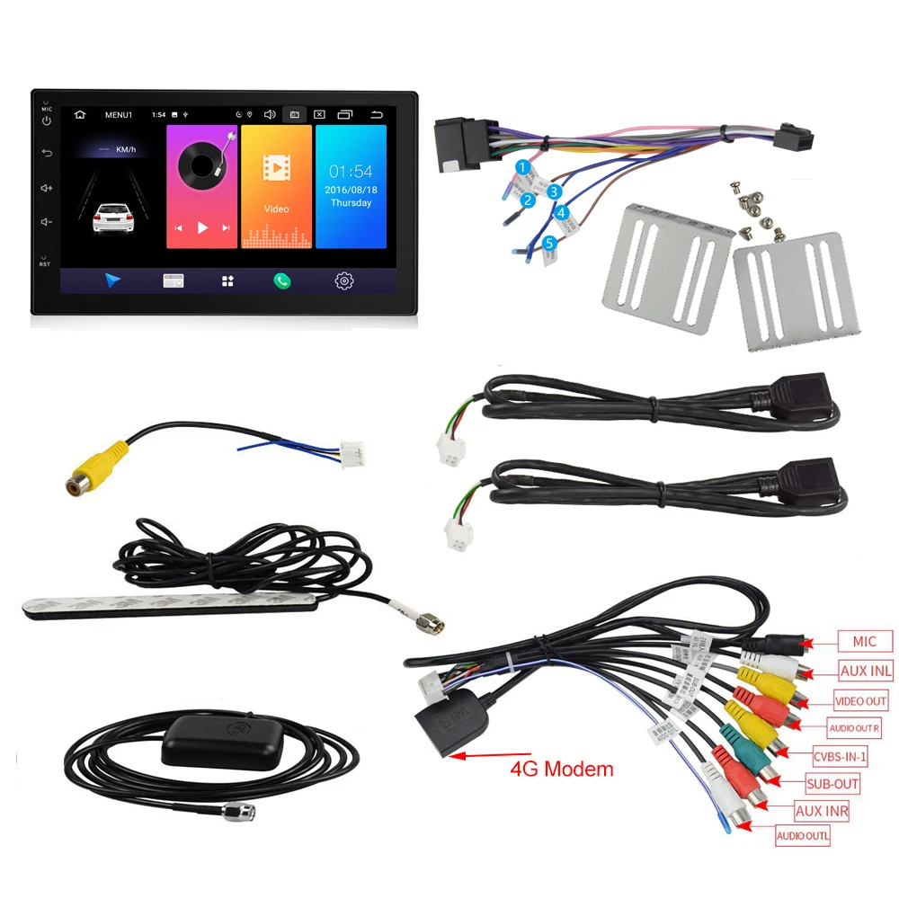 EKIY 7 ''IPS 1G 16G Android 9 0 2 Din универсальный GPS навигатор Авторадио автомобильный