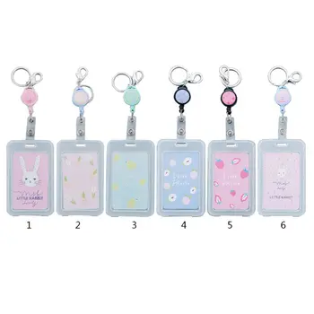 

Cute Cartoon Retractable Badge Card Holder Pull ID Name Card Badge Holder School Office Supplies