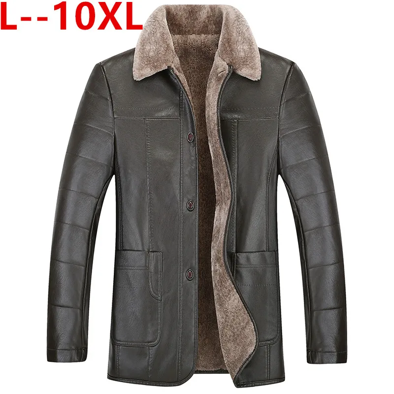 Большие размеры 10XL 8XL 6X, новая зимняя мотоциклетная мужская кожаная куртка, Мужская ветровка, Куртки из искусственной кожи, мужская верхняя одежда, теплые бейсбольные куртки из искусственной кожи