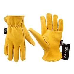 Gants de travail en cuir de vache, 100 paires, Protection de sécurité, vêtements pour travailleurs de la sécurité, gants de soudage pour hommes 