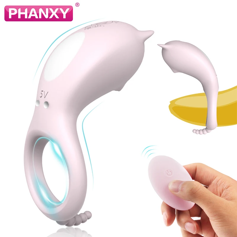 Мужской Вибратор PHANXY кольцо на пенис вибратор Стимуляция клитора интимная