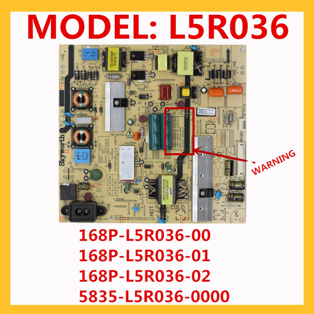 Плата L5R036 168P 00 01 02 5835 0000 для телевизора оригинальная плата питания