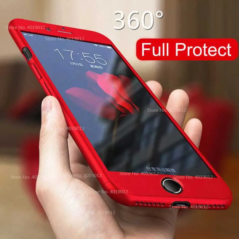 Чехлы с полным покрытием 360 градусов для телефонов iPhone 7 8 6 6s Plus 5s чехлы 12 11 Pro Max X XR XS