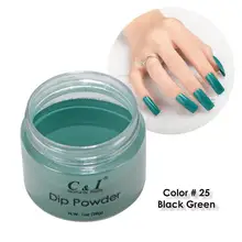 28 г погружной порошок-Цвет № 25# черный зеленый-синий цвет системы-чистый цвет