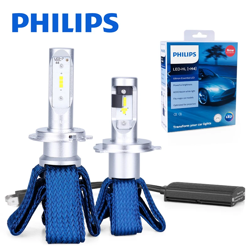 Лампочка Philips светодиодная лампа h7 h4 H8 H11 9005 9006 9012 H1R2 H16 HB3 HB4 Ultinon Essential