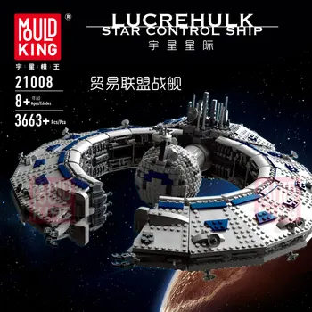 

Lepining Star Plan Wars Series Bricks Destroyer Control Ship Model Building Blocks MOC-13056 Starwars Lucrehulk Battleship Toys