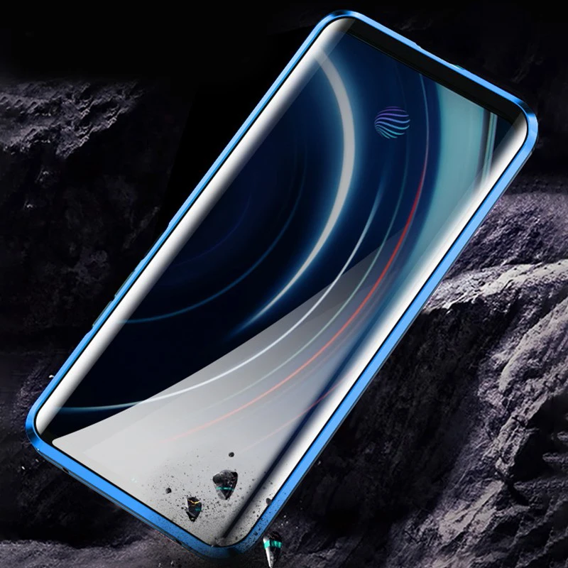 360 ° полная защита магнитный металлический чехол для samsung Galaxy A40 A70 чехол Двусторонняя крышка из закаленного стекла для samsung A70 A40