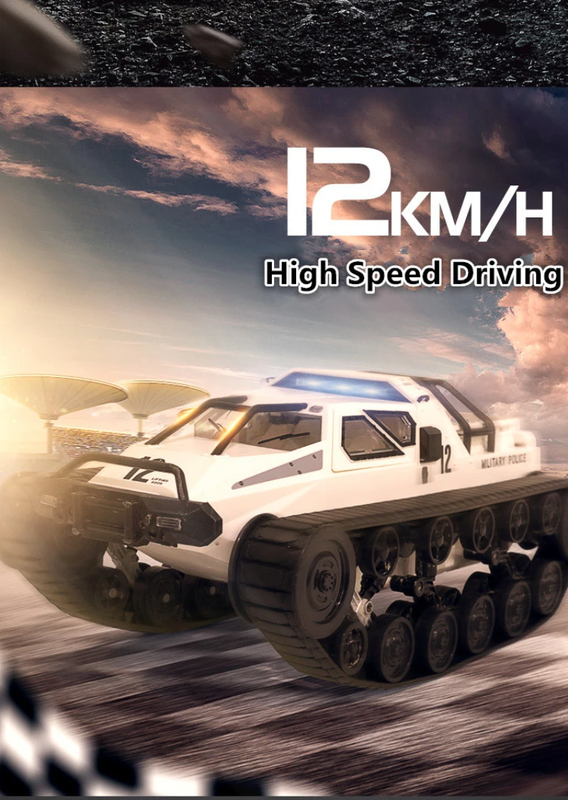 Высокая скорость дрейф беспроводной контроль трек rc Танк бронированный автомобиль 1:12 2,4 г двойной ток привод на 360 градусов вращение EV2 модель танк