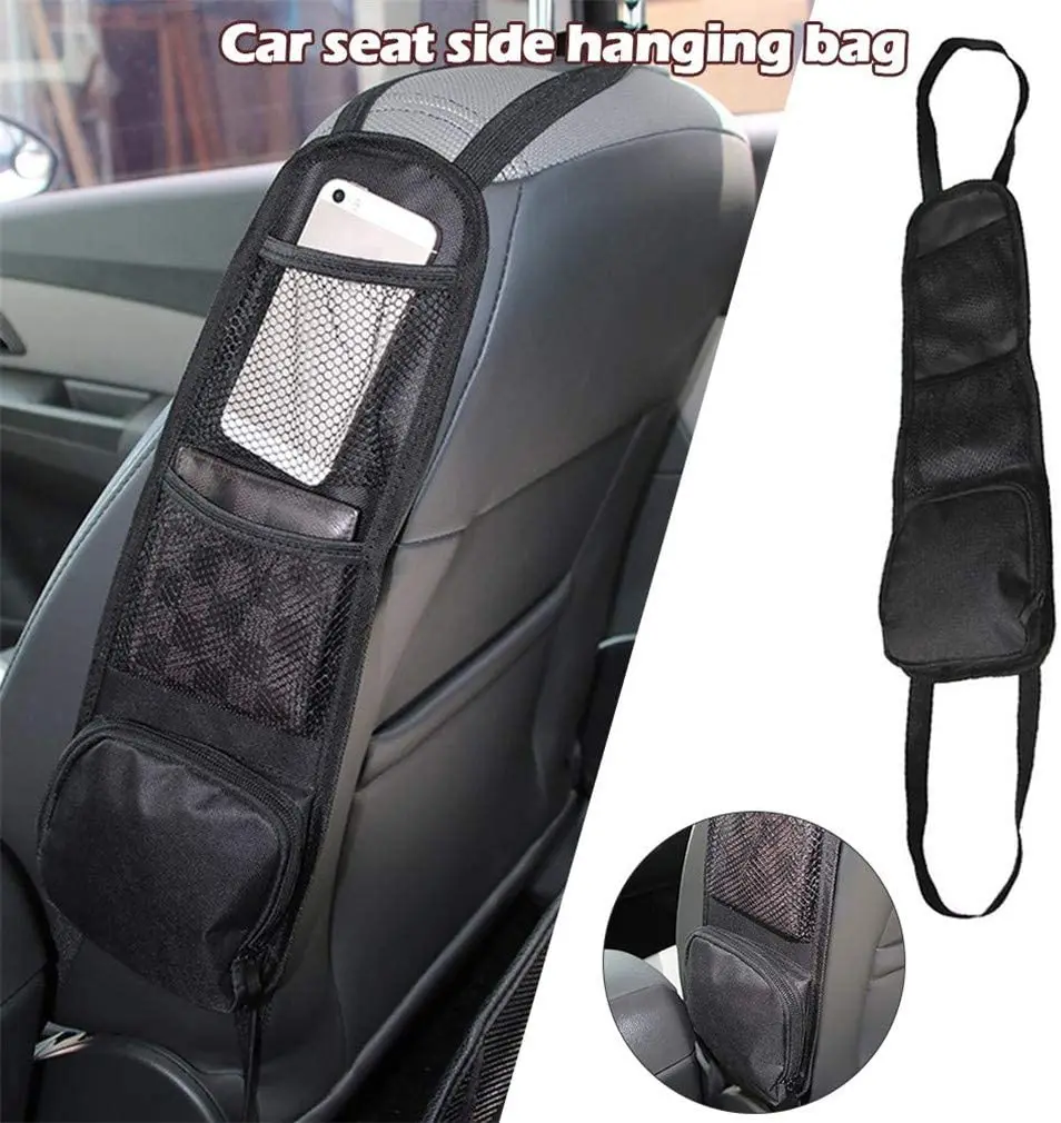 

Car Seat Side Organizer Car Storage Bag Hanging Bag Multi-Pocket Drink Holder Car Seat Phone Holder