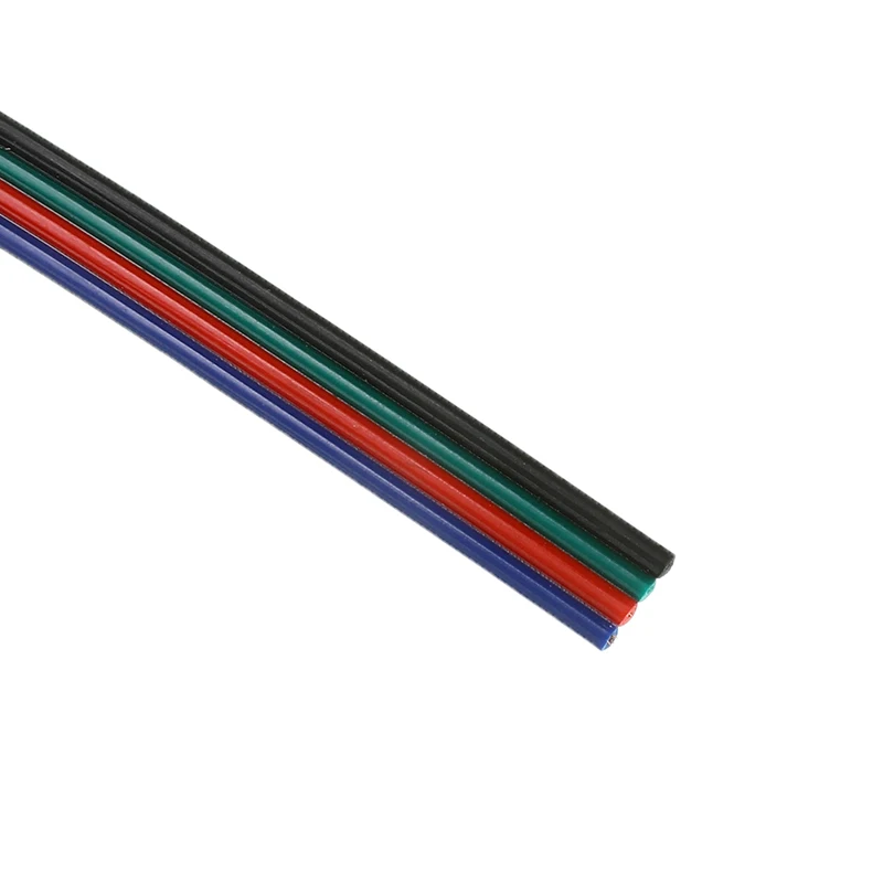 Удлинительный кабель для колонок 4pin 5m/10m 22 Awg RGB + белый провод соединительный 3528 5050