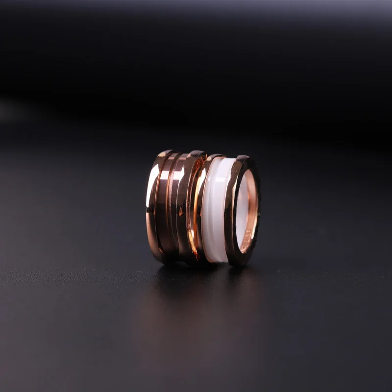 

Bulgarian Fashion Ceramic Ring Ring Original 1:1 Engraving, Male Ring Female Ring Gold Ring White Ring Jewelry Gift With Logo