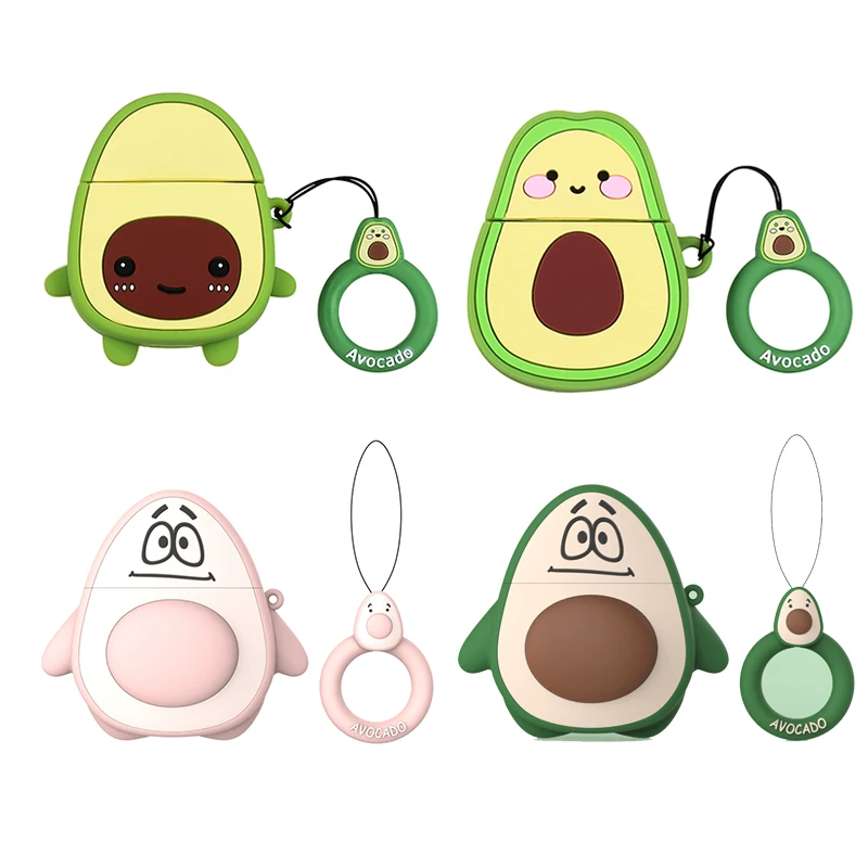 Для Apple Airpods чехол 3D Avocado прекрасный смарт-чехол для наушников чехол для Airpods Air Pod Airpods2 Airpods1 силиконовый чехол