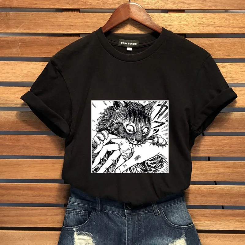 Camiseta femenina Tomie Junji Ito Футболка женская футболка homme летние топы с коротким рукавом
