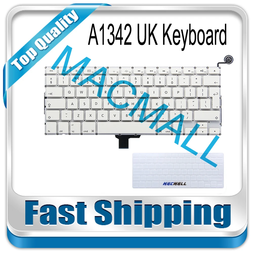 Nuova Tastiera A1342 Uk English Per Macbook 13 Pollici Unibody White A1342 Uk Keyboard 2009 2010 Mc207 Mc516