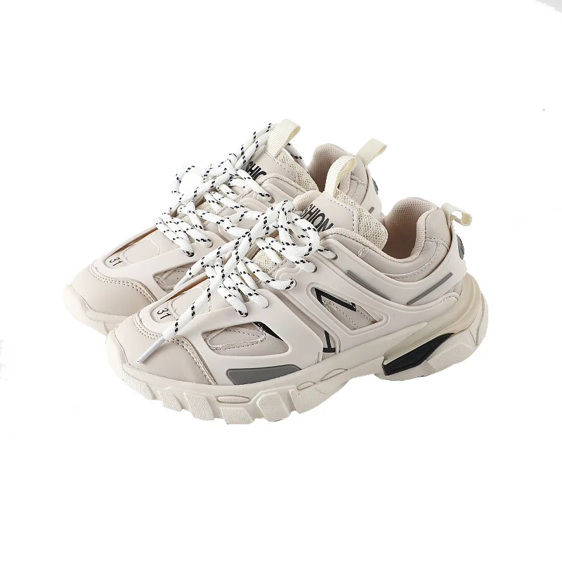

Autumn 2019 Boys Girls Lace-Up Microfiber Leather Sneakers Toddler/Little/Big Kid Fashion Casual Trainers Children School Shoes