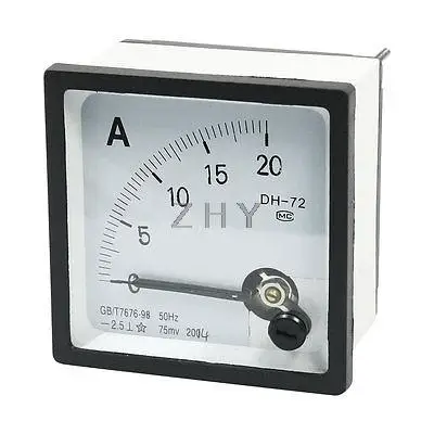 

DC 0-20A Measuring Range Panel Mounting Ammeter Ampere Meter DH-72