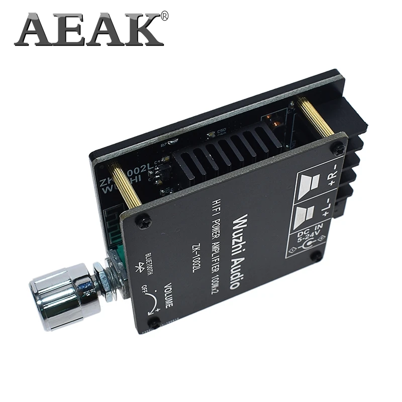 AEAK ZK-1002L TPA3116D2 100WX2 Мини Bluetooth 5,0 беспроводной аудио Мощность Цифровой усилитель доска стерео Amp DC 12 В 24 В