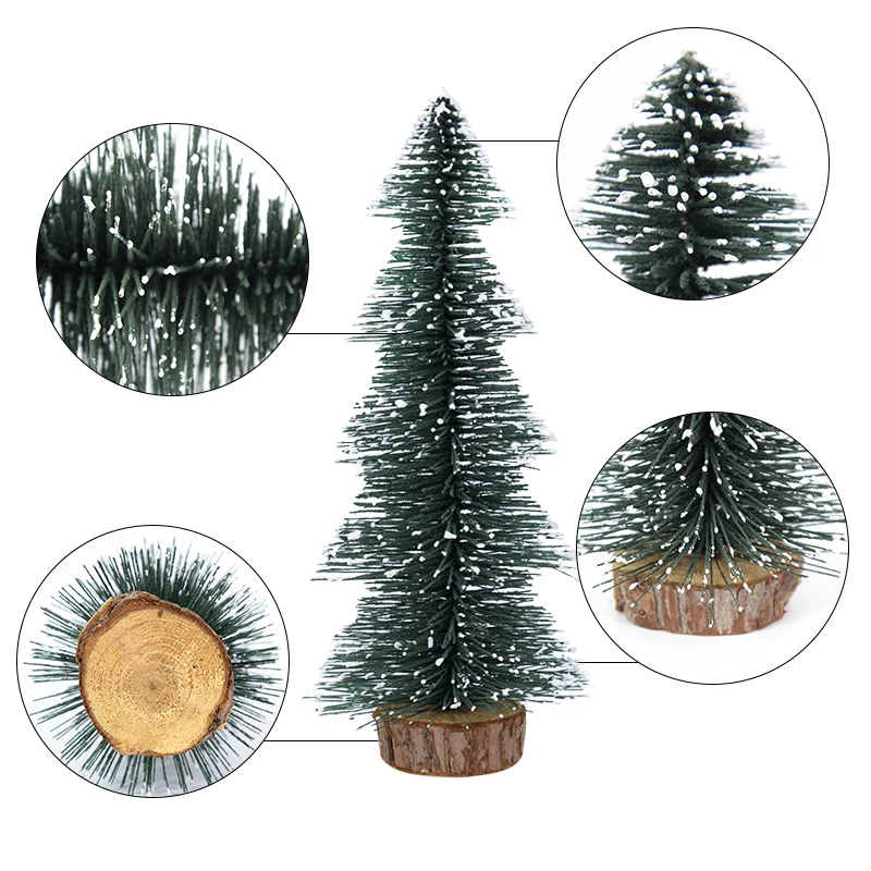 15/20/25cm Christmas Tree Pine Tree DIY Christmas Decorations For Home Table Navidad Xmas Ornaments New Year 2022 Kids Gift