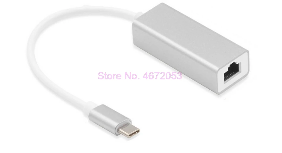 200 шт. Внешний проводной USB C Ethernet адаптер Сетевая карта Type-C к RJ45 Lan для MacBook Win 7/8/10